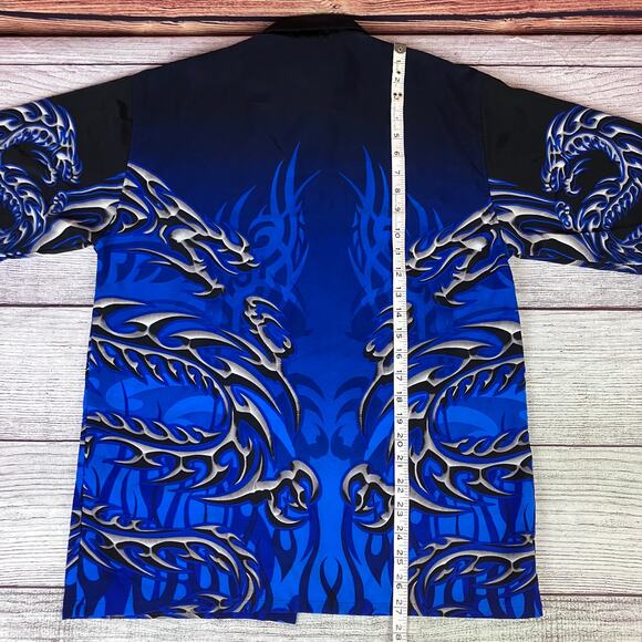 Vintage Y2k Authentic Shaolin Dragon Button Up Shirt - Picture 6 of 7